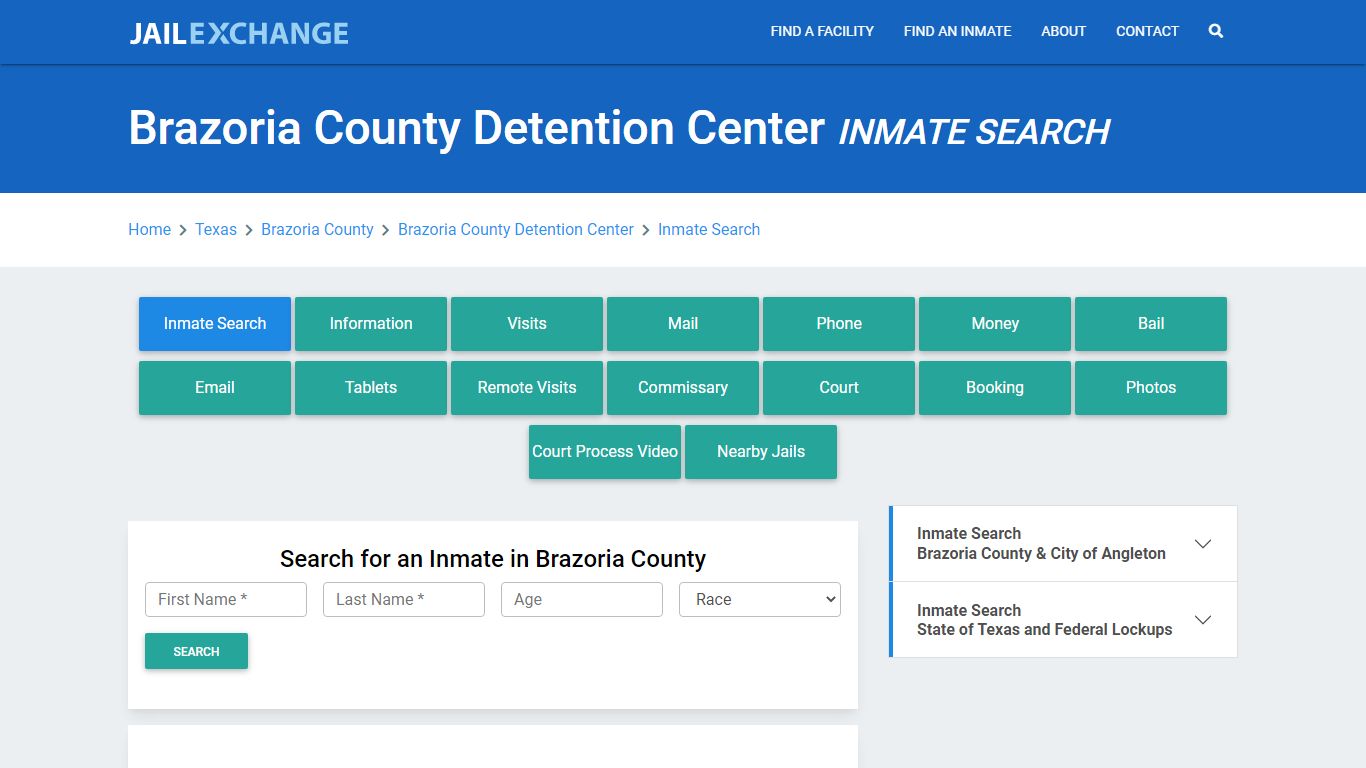 Brazoria County Detention Center Inmate Search - Jail Exchange