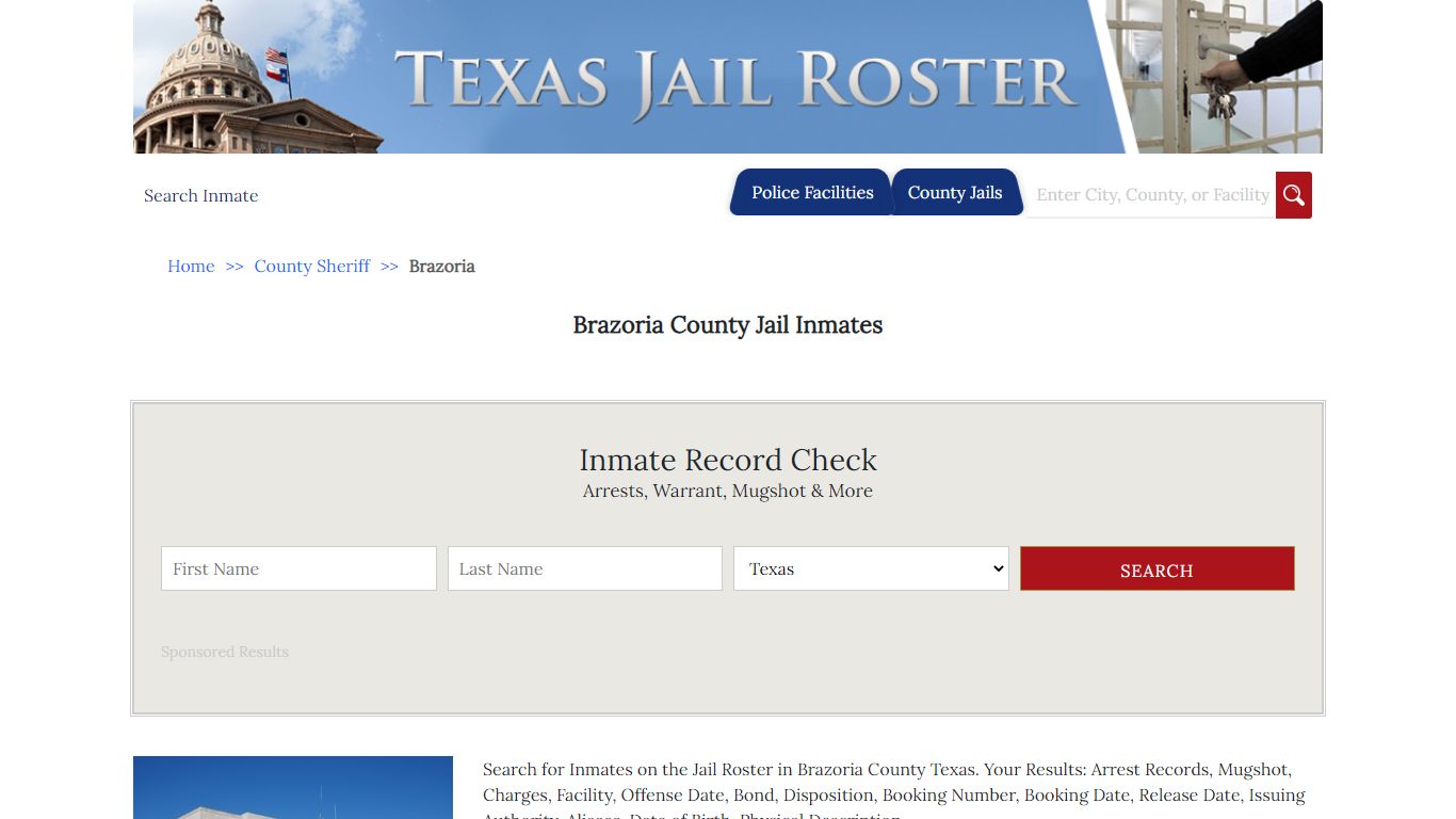 Brazoria County Jail Inmates - Jail Roster Search