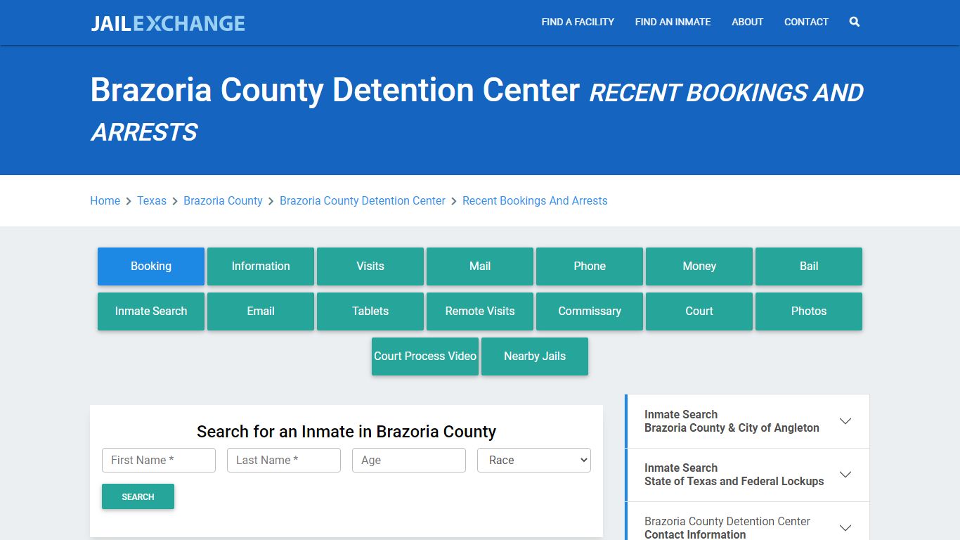 Brazoria County Detention Center Recent Bookings And Arrests